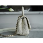 CHANEL 𝑪𝒐𝑪𝒐 𝒉𝒂𝒏𝒅𝒍𝒆 New Cowhide Handle 𝗠𝗶𝗡𝗶 Snow White