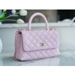 CHANEL 𝑪𝒐𝑪𝒐 𝒉𝒂𝒏𝒅𝒍 𝒆 New Cowhide Handle Small Cherry Blossom Powder