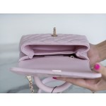 CHANEL 𝑪𝒐𝑪𝒐 𝒉𝒂𝒏𝒅𝒍𝒆 New Cowhide Handle 𝗠𝗶𝗡𝗶𝗡𝗶 Sakura Pink 🌸