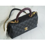 CHANEL 𝐂𝐨𝐂𝐨 𝐇𝐚𝐧𝐝𝐥𝐞 bag Lizard skin handle small black