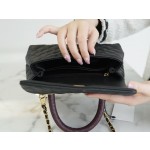 CHANEL 𝐂𝐨𝐂𝐨 𝐇𝐚𝐧𝐝𝐥𝐞 bag Lizard skin handle small black