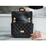 𝗖𝗵𝗮𝗻𝗲𝗹 Replica ❷. ❺❺ Italian [Montebello] tire cowhide 𝗠𝗶𝗻𝗶 black gold