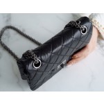 𝗖𝗵𝗮𝗻𝗲𝗹 Replica ❷. ❺❺ Italian [Montebello] tire cowhide 𝗠𝗶𝗻𝗶 black and silver