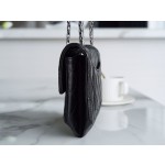 𝗖𝗵𝗮𝗻𝗲𝗹 Replica ❷. ❺❺ Italian [Montebello] tire cowhide 𝗠𝗶𝗻𝗶 black and silver