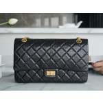 𝗖𝗵𝗮𝗻𝗲𝗹 Replica ❷. ❺❺ Italian [Montebello] Calfskin Large   Black Gold