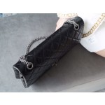 𝗖𝗵𝗮𝗻𝗲𝗹 Replica ❷. ❺❺ Italian [Montebello] Calfskin Large   Black Silver