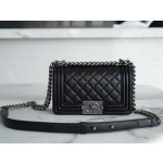 𝗖𝗵𝗮𝗻𝗲𝗹 𝗟𝗲𝗯𝗼 𝘆Italy 🇮🇹GR original lambskin：Small Black Silver