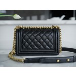 𝗖𝗵𝗮𝗻𝗲𝗹 𝗟𝗲𝗯𝗼 𝘆Italy 🇮🇹GR original lambskin：Small Black Gold