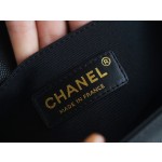 𝗖𝗵𝗮𝗻𝗲𝗹 𝗟𝗲𝗯𝗼𝘆 Imported custom caviar calfskin:Small ball pattern Small Black Gold