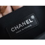 𝗖𝗵𝗮𝗻𝗲𝗹 𝗟𝗲𝗯𝗼𝘆 Imported custom caviar calfskin:Small ball pattern Small Black Silver