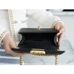 𝗖𝗵𝗮𝗻𝗲𝗹 𝗟𝗲𝗯𝗼𝘆 Imported custom caviar calfskin:Large ball pattern Small Black Gold