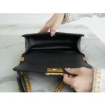 𝗖𝗵𝗮𝗻𝗲𝗹 𝗟𝗲𝗯𝗼𝘆 Imported custom caviar calfskin:Small ball pattern Medium Black Gold