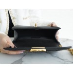 𝗖𝗵𝗮𝗻𝗲𝗹 𝗟𝗲𝗯𝗼𝘆 Imported custom caviar calfskin:Large ball pattern Medium Black Gold