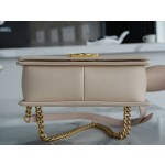 𝗖𝗵𝗮𝗻𝗲𝗹 𝗟𝗲𝗯𝗼𝘆 Imported custom caviar calfskin:Medium Light apricot