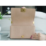 𝗖𝗵𝗮𝗻𝗲𝗹 𝗟𝗲𝗯𝗼𝘆  Original "INCAS" lychee grain calfskin：Medium Milk Tea Apricot