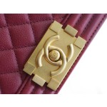 𝗖𝗵𝗮𝗻𝗲𝗹 𝗟𝗲𝗯𝗼𝘆  Original "INCAS" lychee grain calfskin：Medium Bordeaux Red