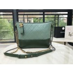 𝗖𝗵𝗮𝗻𝗲𝗹 𝗚𝗮𝗯𝗿𝗶𝗲𝗹𝗲❥ classic stray bag Italy 🇮🇹 "Montebello" original cowhide：Medium Cuba Green