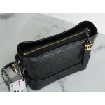 𝗖𝗵𝗮𝗻𝗲𝗹𝗚𝗮𝗯𝗿𝗶𝗲𝗹𝗲❥⼵ New style stray bag Italy 🇮🇹 Montebello original cowhide: medium black