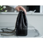 𝗖𝗵𝗮𝗻𝗲𝗹𝗚𝗮𝗯𝗿𝗶𝗲𝗹𝗲❥vagrancyBackpack Italy 🇮🇹 "Montebello" original tire cowhide：Small🖤Classic Black