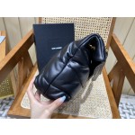 SAINT LAURENT #𝙇𝙤𝙪𝙇𝙤𝙪 𝙥𝙪𝙛𝙛𝙚𝙧#57747(large gold buckle)