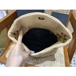 SAINT LAURENT #𝙇𝙤𝙪𝙇𝙤𝙪 𝙥𝙪𝙛𝙛𝙚𝙧#57747(large gold buckle)