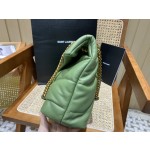 SAINT LAURENT #𝙇𝙤𝙪𝙇𝙤𝙪 𝙥𝙪𝙛𝙛𝙚𝙧#57747(large gold buckle)