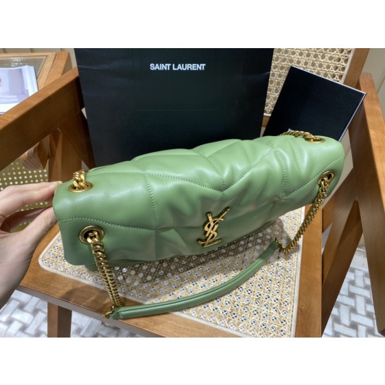 SAINT LAURENT #𝙇𝙤𝙪𝙇𝙤𝙪 𝙥𝙪𝙛𝙛𝙚𝙧#57747(large gold buckle)