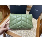 SAINT LAURENT #𝙇𝙤𝙪𝙇𝙤𝙪 𝙥𝙪𝙛𝙛𝙚𝙧LOULOU PUFFER Mini Quilted Lambskin Bag #620333Original Leather
