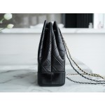 𝗖𝗵𝗮𝗻𝗲𝗹𝗚𝗮𝗯𝗿𝗶𝗲𝗹𝗲❥vagrancyBackpack Italy 🇮🇹 "Montebello" original tire cowhide：Medium🖤Black