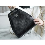 𝗖𝗵𝗮𝗻𝗲𝗹𝗚𝗮𝗯𝗿𝗶𝗲𝗹𝗲❥vagrancyBackpack Italy 🇮🇹 "Montebello" original tire cowhide：Medium🖤Black