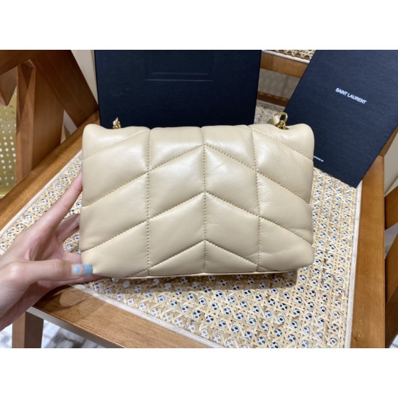 SAINT LAURENT #𝙇𝙤𝙪𝙇𝙤𝙪 𝙥𝙪𝙛𝙛𝙚𝙧LOULOU PUFFER Mini Quilted Lambskin Bag #620333Original Leather