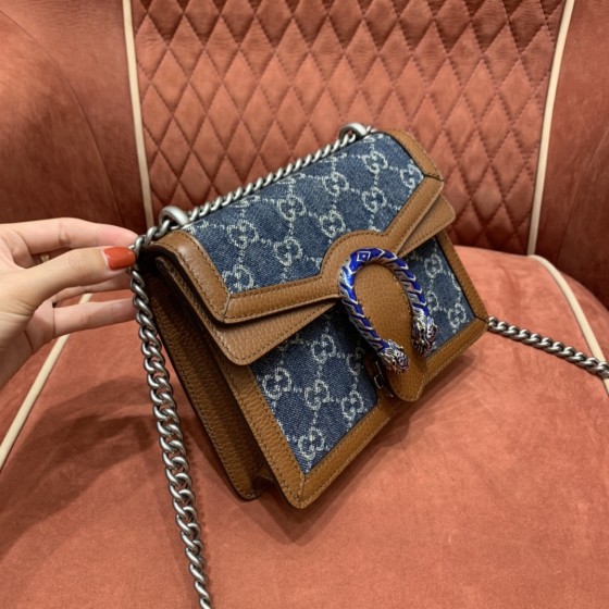 GUCCI 𝙂𝙐𝘾𝘾𝙄 𝘿𝙀𝙉𝙄𝙈 Denim Series Denim Dionysus Trumpet 20 # 421970