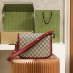 GUCCI ace product 𝐇𝐨𝐫𝐬𝐞𝐛𝐢𝐭 𝟭𝟵𝟱𝟱 saddle bag #602204