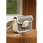 GUCCI 𝟭𝟵𝟱𝟱 𝙈𝙞𝙣𝙞 Horsebit Buckle Series Genuine Leather #658574#