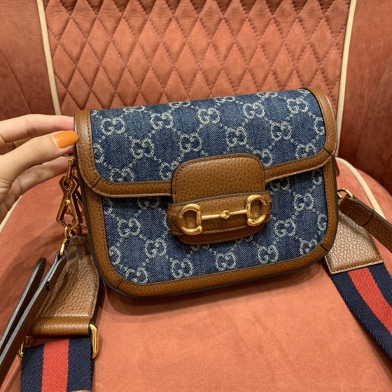 GUCCI Mini sac GG Horsebit saddle bag #658574#