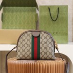 GUCCI upgraded version 𝐎𝐩𝐡𝐢𝐝𝐚 𝐆𝐆 small shell original leather #499621