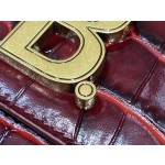 BALENCIAGA 𝘄𝗮𝗹𝗹𝗲𝘁 𝗼𝗻 𝗰𝗵𝗮𝗶𝗻 ▪️ crocodile print burgundy gold buckle