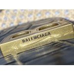 BALENCIAGA 𝘄𝗮𝗹𝗹𝗲𝘁 𝗼𝗻 𝗰𝗵𝗮𝗶𝗻 ▪️ crocodile print black gold buckle