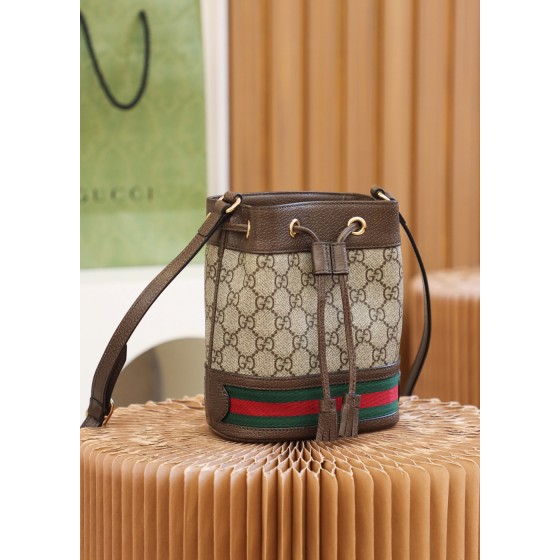 GUCCI 𝐎𝐩𝐡𝐢𝐝𝐚 𝐆𝐆 𝐌𝐢𝐧𝐢 small bucket bag #550620