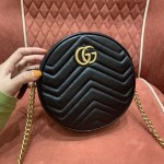 GUCCI marmont round cake full skin black #550154