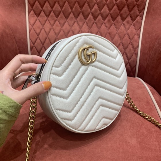 GUCCI marmont round cake full skin black #550154