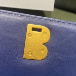 BALENCIAGA 𝘀𝗺𝗮𝗹𝗹 𝗯𝗮𝗴 𝗯𝗮𝗴 crocodile pattern treasure blue gold buckle