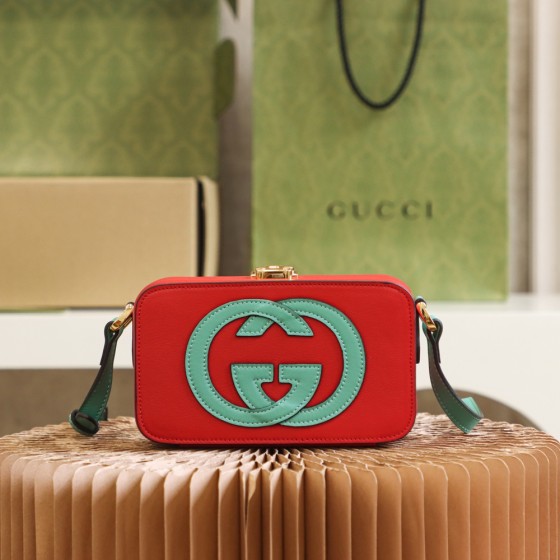 GUCCI box bag high-level color contrast design #658230