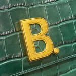 BALENCIAGA 𝘀𝗺𝗮𝗹𝗹 𝗯𝗮𝗴 𝗯𝗮𝗴 crocodile green gold buckle