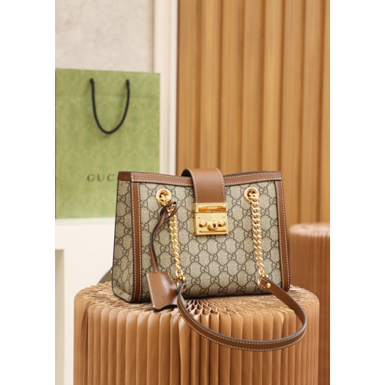 GUCCI 𝐏𝐚𝐝𝐥𝐨𝐜𝐤 series trumpet original leather #498156