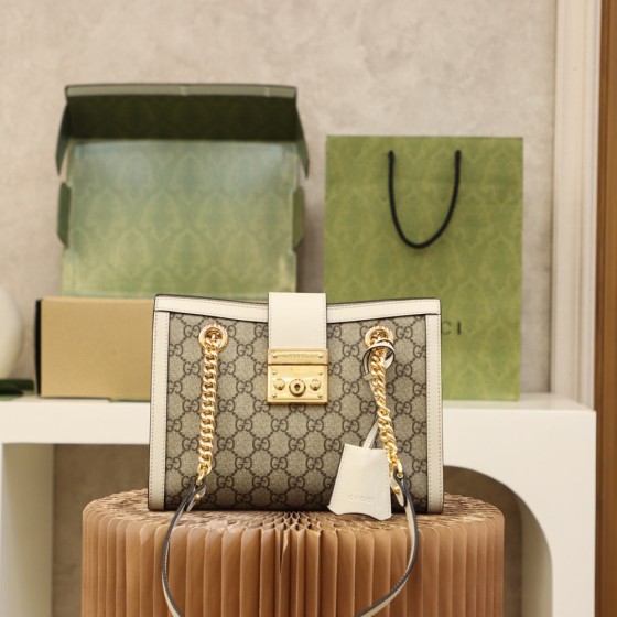 GUCCI 𝐏𝐚𝐝𝐥𝐨𝐜𝐤 series trumpet original leather #498156