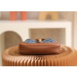 GUCCI 𝙅𝙖𝙘𝙠𝙞𝙚 1961 𝙈𝙞𝙣𝙞Retro Denim Series Original Leather #637092