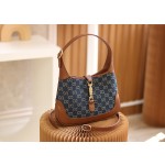 GUCCI 𝙅𝙖𝙘𝙠𝙞𝙚 1961 Retro Denim Series Original Leather #636706