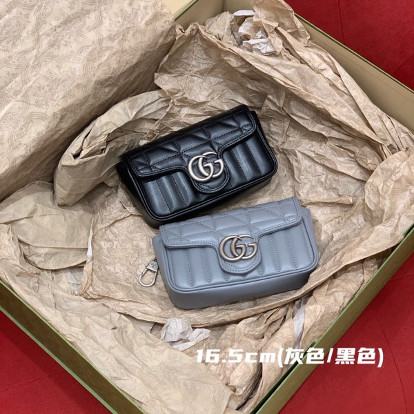 GUCCI marmont geometric series (mini grey/black) #476433