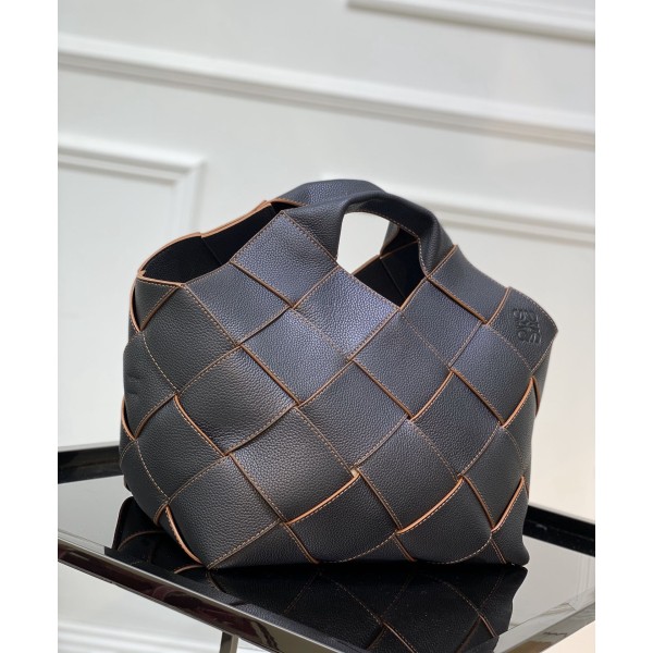 LOEWE Woven Basket Gingham Bag #10118